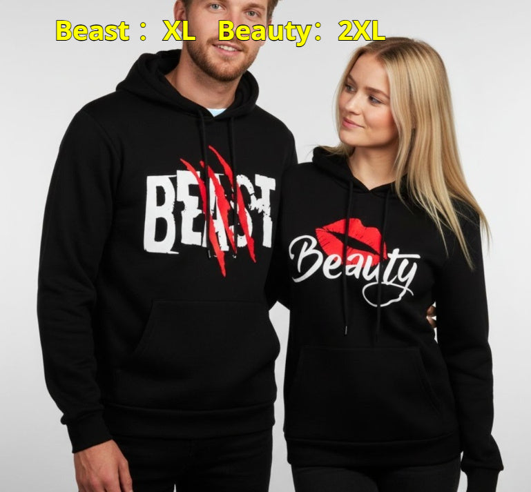 New Printed Casual Hooded Sweatshirt For Couples