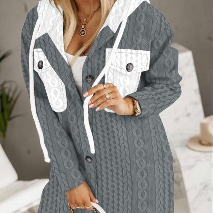 Fashion New Hooded Coat Women's Clothing new design