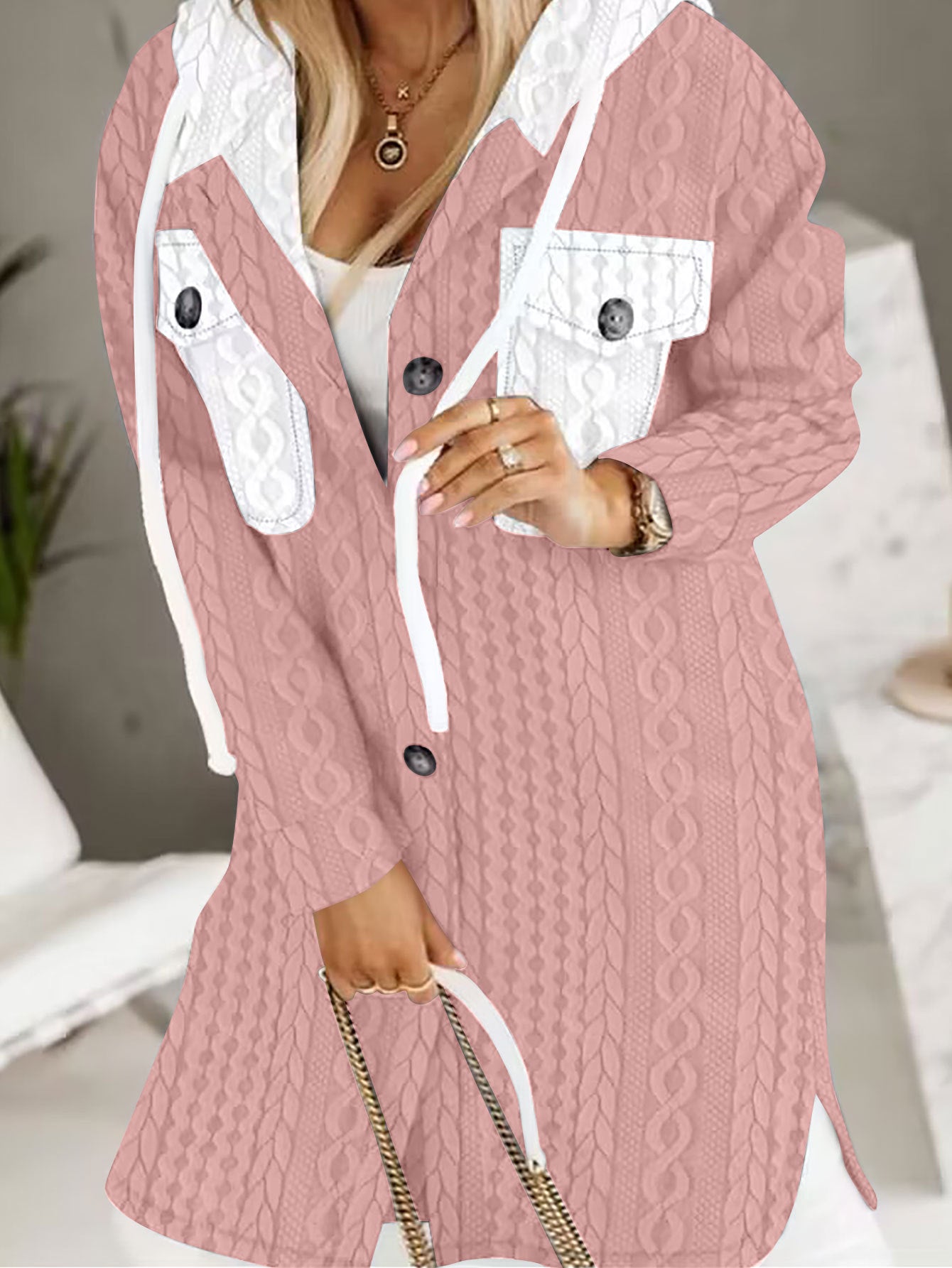 Fashion New Hooded Coat Women's Clothing new design